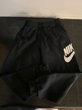 Nike Black Jogger Sweatpants with White Logo